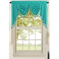 thumbnail image 1 of All American Collection Solid Faux Silk Double Waterfall Valance Curtains, 55” x 32”, 1 of 1