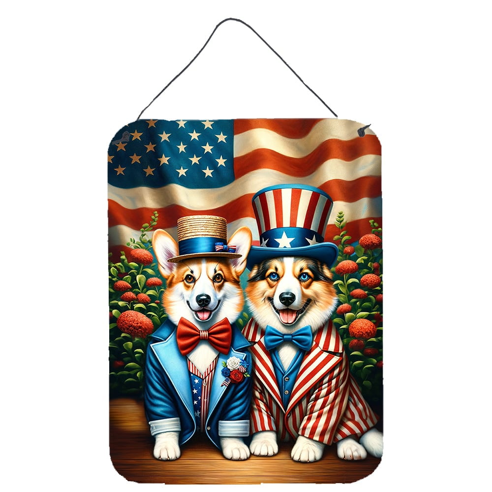 All American Corgi Wall or Door Hanging Prints 12 in x 16 in