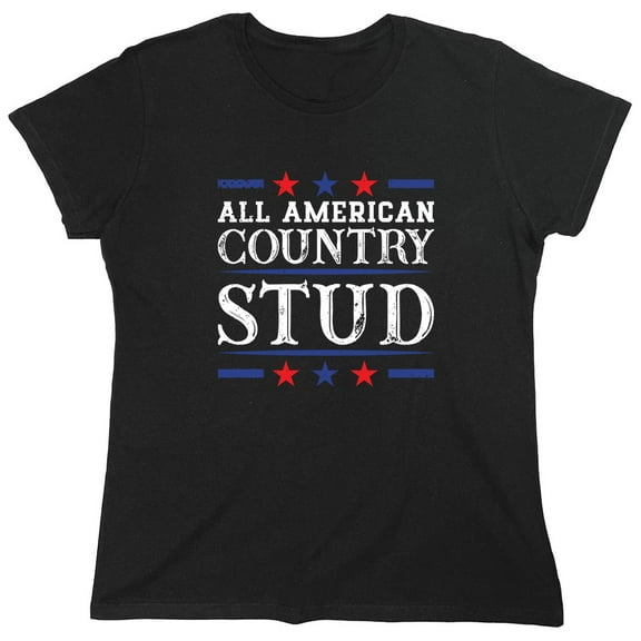 All American Country Sarcastic Humor Novelty Funny Women's Casual Tees