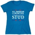 thumbnail image 1 of All American Country Sarcastic Humor Novelty Funny Women's Casual Tees, 1 of 3