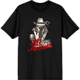 thumbnail image 1 of All American Cowgirl Adult Black Crew Neck Short Sleeve Tee-Small, 1 of 2