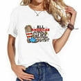 thumbnail image 1 of All American Cowgirl Cowboy Boots 4th Of July West Unique Graphic Tee for Women - Comfortable and Eye-Catching, 1 of 5