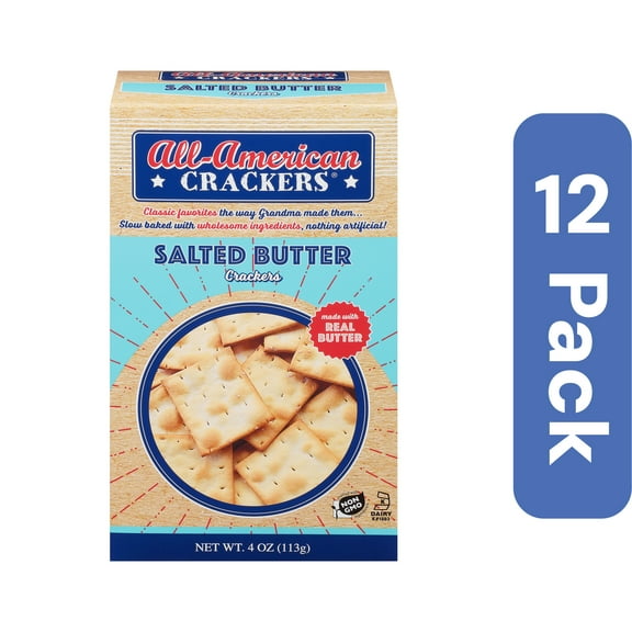 All American Cracker Light Salted Crisps 4 oz (Pack Of 12)