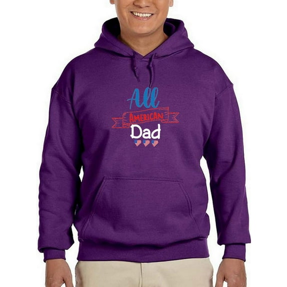 All American Dad 4Th July Hoodie Men -Image by Shutterstock, Male 5X-Large