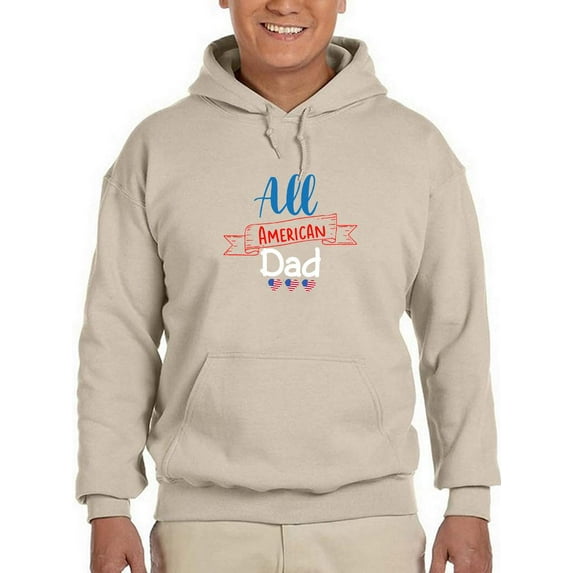 All American Dad 4Th July Hoodie Men -Image by Shutterstock, Male Medium