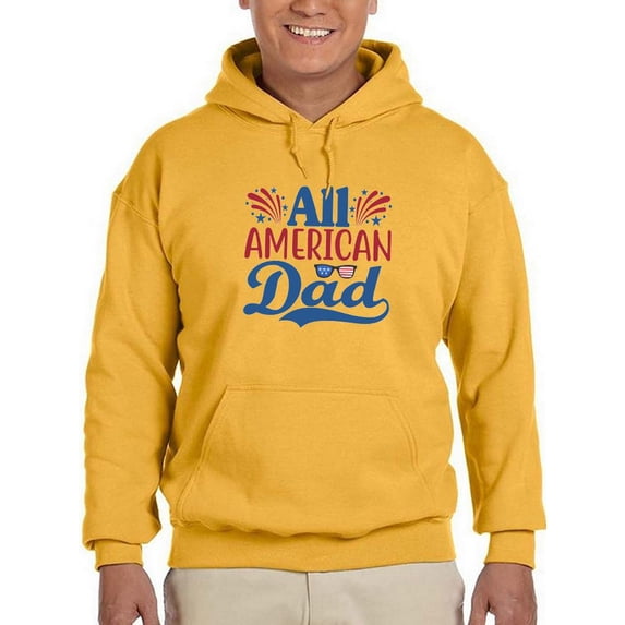 All American Dad Fireworks Hoodie Men -Image by Shutterstock, Male Large