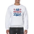 thumbnail image 1 of All American Dad Fireworks Sweatshirt Men -Image by Shutterstock, Male 3X-Large, 1 of 4