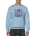 thumbnail image 1 of All American Dad Fireworks Sweatshirt Men -Image by Shutterstock, Male XX-Large, 1 of 4