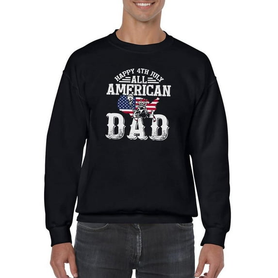 All American Dad Sweatshirt Men -Image by Shutterstock, Male Medium
