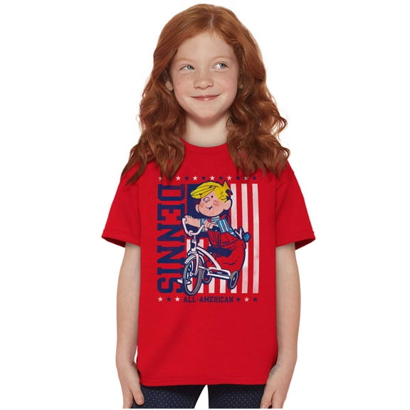 All American Dennis the Menace Crewneck T Shirts Boy Girl Teen Brisco Brands L