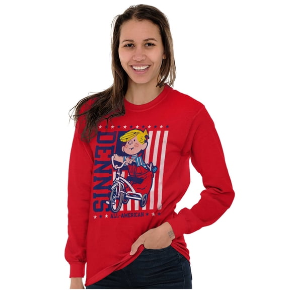 All American Dennis the Menace Long Sleeve TShirt Men Women Brisco Brands X