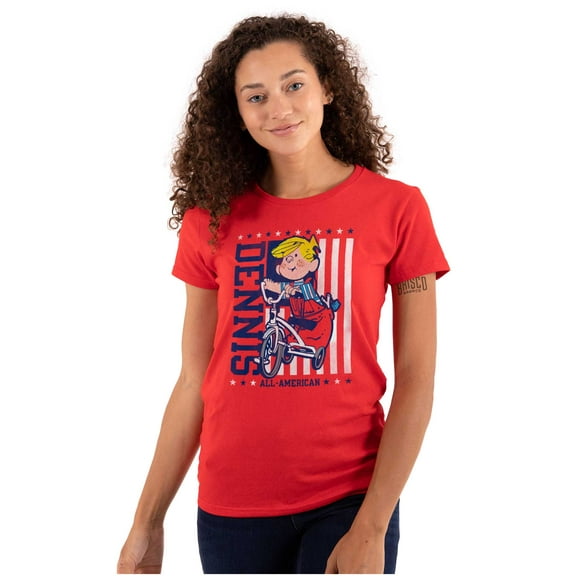 All American Dennis the Menace Women's T Shirt Ladies Tee Brisco Brands X