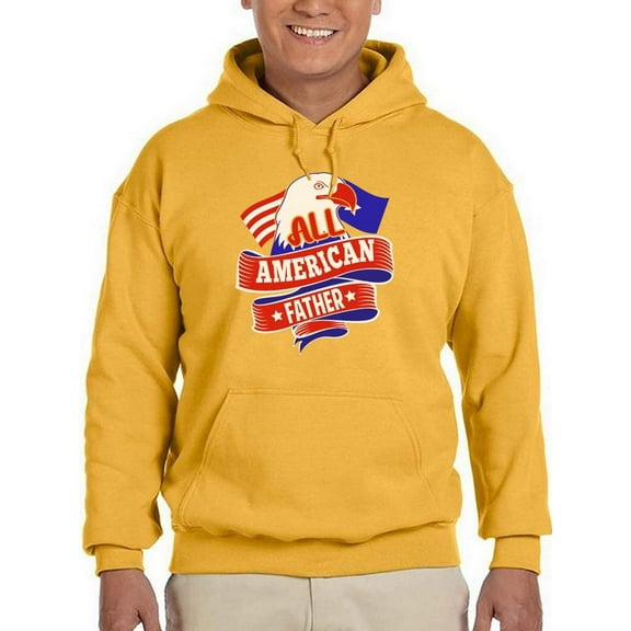All American Father. Hoodie Men -Image by Shutterstock, Male 5X-Large