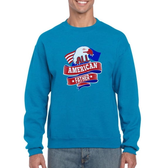 All American Father. Sweatshirt Men -Image by Shutterstock, Male 3X-Large