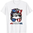 thumbnail image 1 of All American Girl 4th Of July Shirt USA Flag Patriotic Girl T-Shirt, 1 of 4