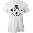 thumbnail image 1 of All American Girl T-Shirt | Patriotic American White Tee Gift, 1 of 5