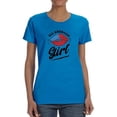 thumbnail image 1 of All American Girl W Kiss T-Shirt Women -Image by Shutterstock, Female 4X-Large, 1 of 4