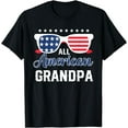 thumbnail image 1 of All American Grandpa 4th Of July USASunglasses Mens Gifts T-Shirt, 1 of 4