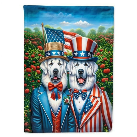 All American Great Pyrenees House Flag