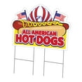 thumbnail image 1 of All American Hot Dogs 24" x 36" Yard Sign & Stake | Advertise Your Business | Stake Included Image On Front Only | Made in The USA, 1 of 3