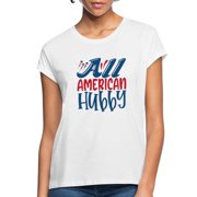 All American Hub Women's Relaxed Fit T-Shirt Loose Tee