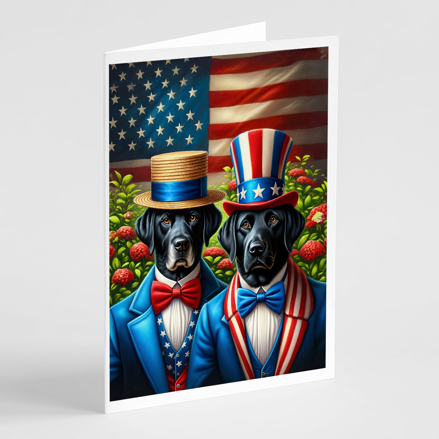 All American Labrador Retriever Greeting Cards Pack of 8 7 in x 5 in