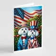 thumbnail image 1 of All American Maltese Greeting Cards Pack of 8 7 in x 5 in, 1 of 3