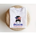 thumbnail image 1 of All American Mama T-Shirt, 4th of July Women’s Shirt, Independence Day Crewneck, Patriotic Mom Tee, 1 of 5