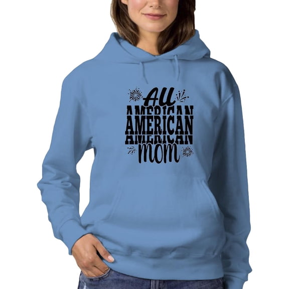 All American Mom Fireworks Hoodie Women -Image by Shutterstock, Female 4X-Large