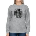 thumbnail image 1 of All American Mom Fireworks Sweatshirt Women - Women Sweatshirt, Sport Grey, 2XL, 1 of 4