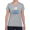 thumbnail image 1 of All American Mom Hearts T-Shirt Women -Image by Shutterstock, Female 3X-Large, 1 of 4