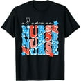 thumbnail image 1 of All American Nurse For Memorial Day T-Shirt Black Small, 1 of 4