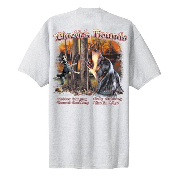All American Outfitters Southern Hunting Bluetick Hounds Coonhound Hunter Bird Duck Rifle Outdoors Tee-Lightgrey-XXXL