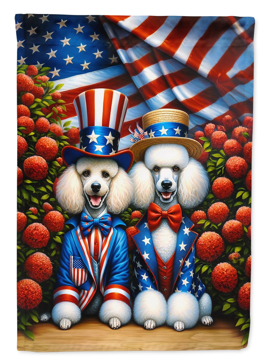 All American Poodle House Flag 28 in x 40 in