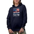 thumbnail image 1 of All American Pop-Pop, 4th of July Indepedence Day, Navy Blue Hooded Sweatshirt or Hoodie, Small, 1 of 5
