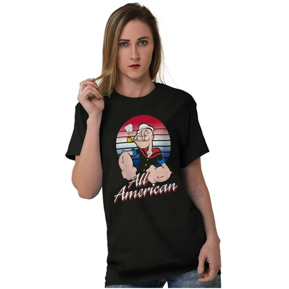 All American Popeye The Sailor Man Men's Graphic T Shirt Tees Brisco Brands X