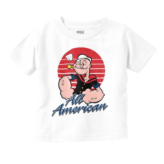 All American Popeye The Sailor Man Toddler Boy Girl T Shirt Infant Toddler Brisco Brands 4T