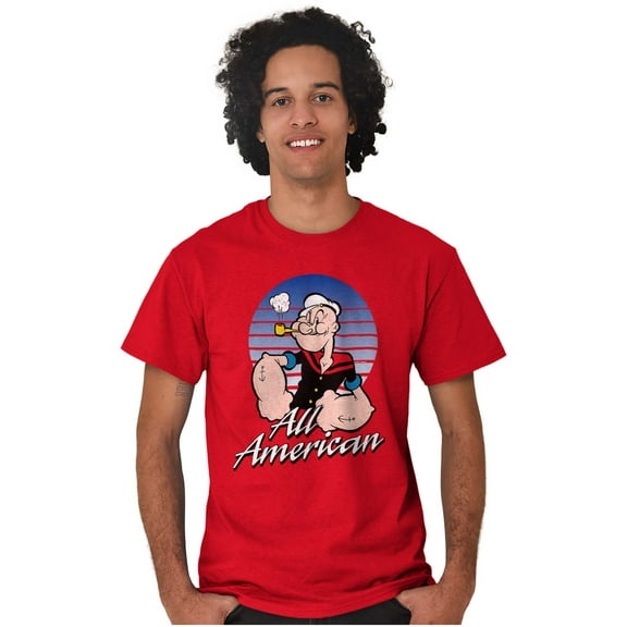 All American Popeye The Sailor Man Unisex Plus Size Graphic Tee Brisco Brands 2X
