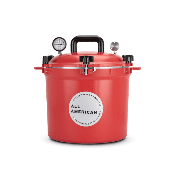 All American Pressure Canner, Durable, Versatile and Safe for Home Canning, Cooking, and Preserving, Tomato Red, 21.5 Quart