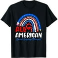 thumbnail image 1 of All American SLP Teacher Rainbow Patriotic Fourth July 4th T-Shirt, 1 of 4