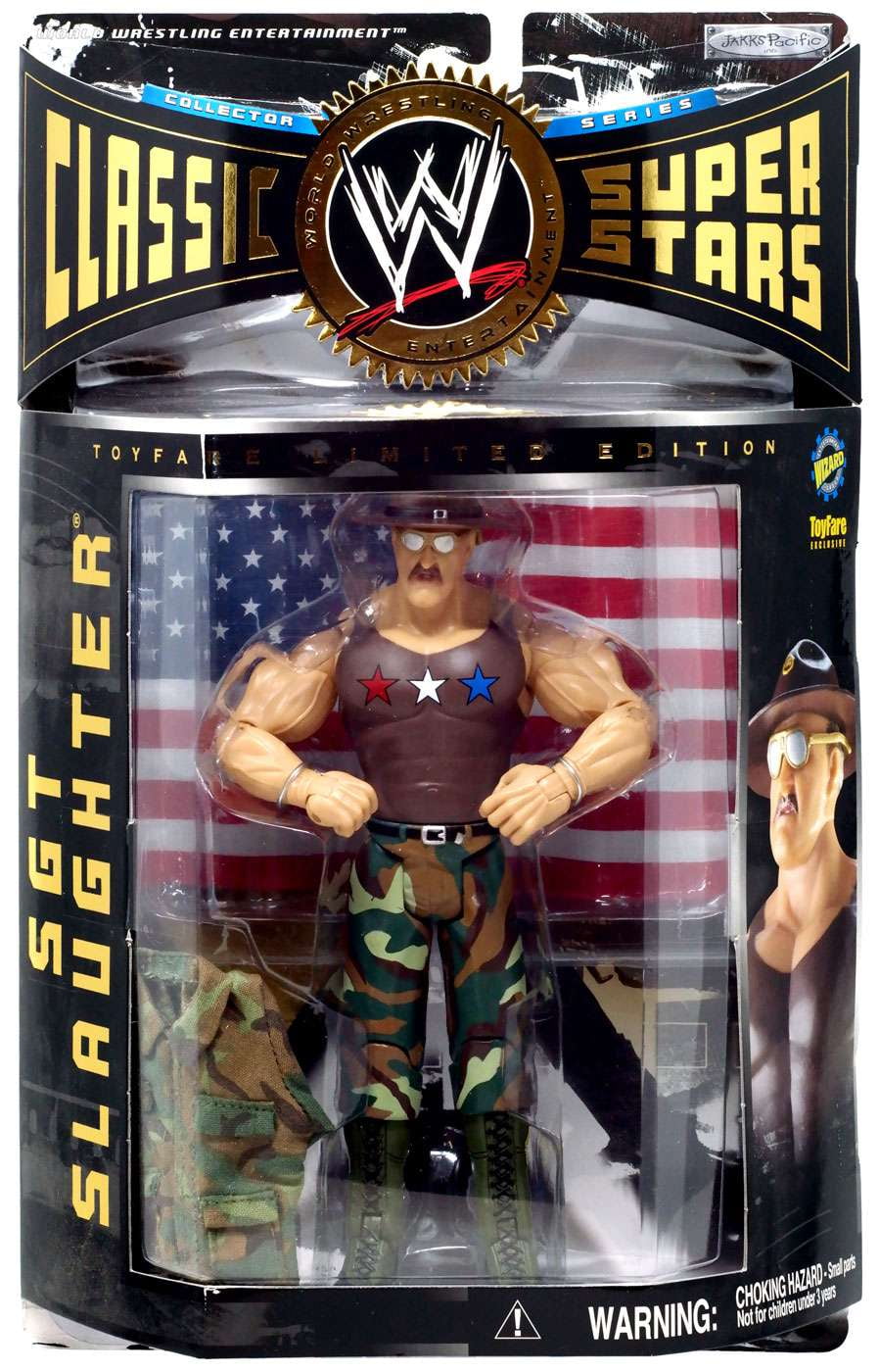 All American Sgt Slaughter Action Figure WWE Wrestling - Walmart.com
