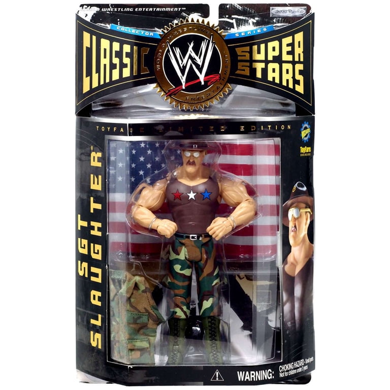All American Sgt Slaughter Action Figure WWE Wrestling - Walmart.com