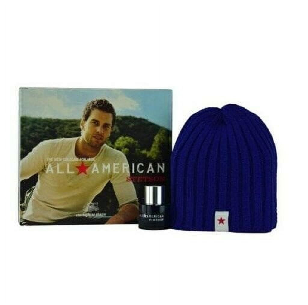 COTY All American Stetson 1.0 oz cologne spray+ knit ski cap starring tom brady NIB