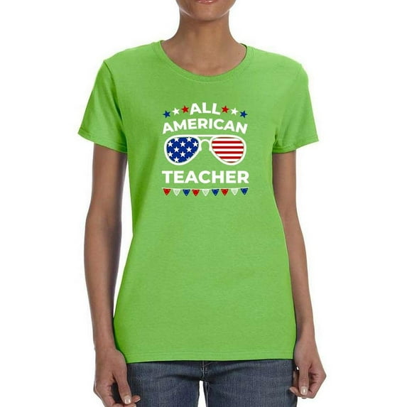 All American Teacher. T-Shirt Women -Image by Shutterstock, Female 3X-Large