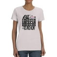 thumbnail image 1 of All American Teacher T-Shirt Women -Image by Shutterstock, Female Small, 1 of 4