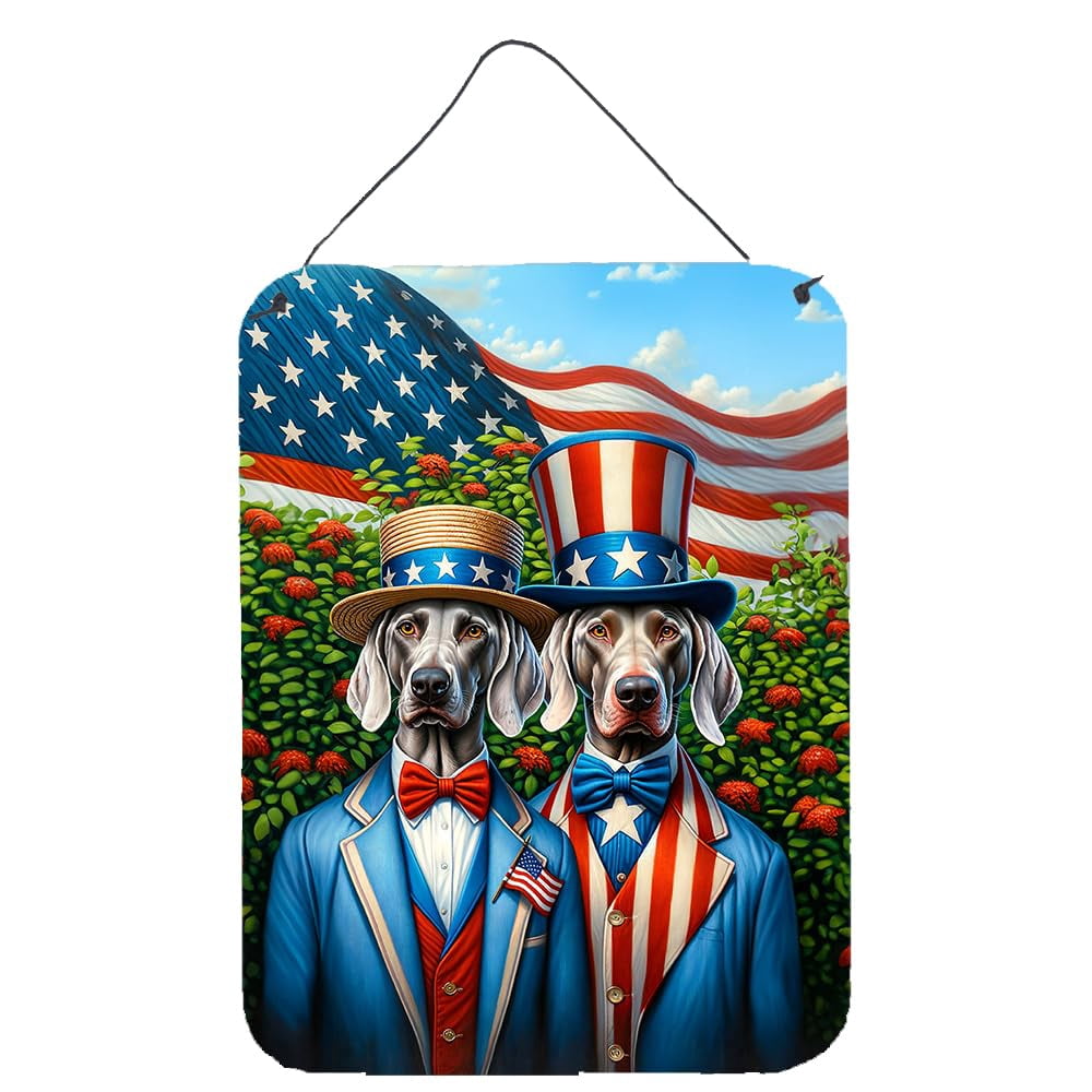 All American Weimaraner Wall or Door Hanging Prints 12 in x 16 in