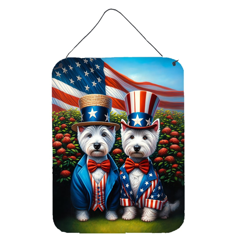 All American Westie Wall or Door Hanging Prints 12 in x 16 in