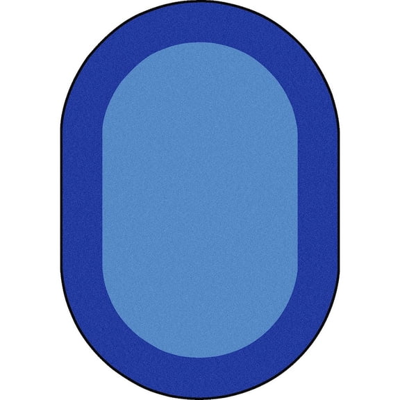 Joy Carpets Joy Carpet All Around Blue 10'9" x 13'2" Oval