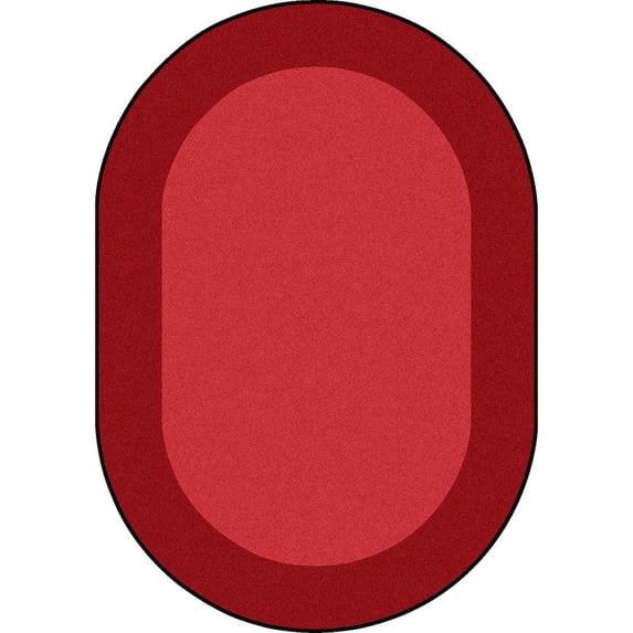 Joy Carpets Joy Carpet All Around Red 10'9" x 13'2" Oval