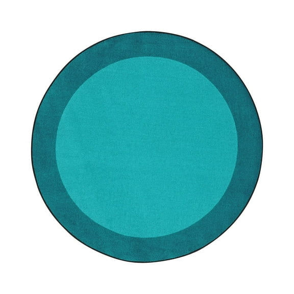All Around 5'4" Round area rug in color Teal